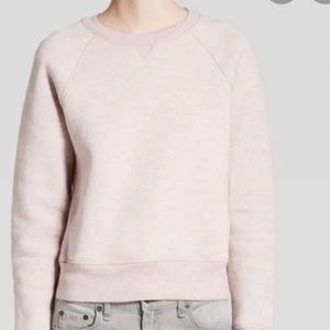 Rag and Bone Crew Neck Pink Sweatshirt Size Small